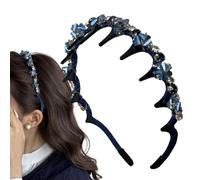 Claw Headband - Elegante Accessorio Di Strass | Design Della Treccia Anti-slip, Banda Per Capelli Decorativa | Elegante Cerchio Per Capelli Per Donne, Ragazze, Damigelle | Festa, Matrimonio, Vacanza,