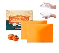 Clawrex Presimmon Soap, 2 pezzi di sapone naturale caki, sapone cachi per uomini e donne, eliminando l'odore del corpo, pulizia profonda