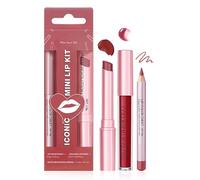 Clawrex Set di 3 rossetti opachi Silky Lipstick Set Glanze Lucide Lip Gloss Kit con Rossetto, Lucidalabbra e Lip Liner, Impermeabile, Deep Moisturizing, Altamente pigmentato All In One Lipstick Kit