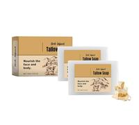 Clawrex Tallow, 2 pezzi di sapone naturale per manzo tallow, sapone per la rimozione dell'odore del corpo per uomini, donne, idratante, sapone per il bagno sbiancante pulizia profonda per viso e corpo