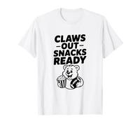 Claws out Snacks Ready Bear Gioco di Calcio Giorno Divertimento Maglietta