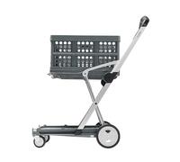 CLAX® special edition (grigio/grigio), pieghevole | carrello spesa | carrello commissionatore | con box pieghevole