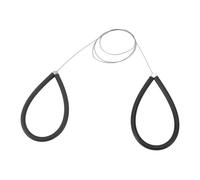 Clay Cutting Wire Silicone Handle Stainless Steel Wire Clay Cutter Tool for Pottery Making Ceramics Sculpture Dough Cheese Crafting Christmas Gifts (Black)