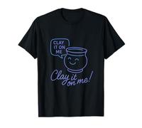 Clay It On Me! - Bolla di discorso in ceramica blu neon viola Maglietta
