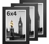 Clay Roberts - Cornice per foto - 15 cm x 10 cm - colore: nero, Nero , 3 pezzi