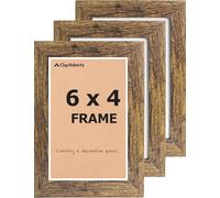 Clay:Roberts - Cornice portafoto, 15 x 10 cm, colore: marrone, Brown, 3 pezzi