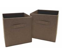 Clay Roberts Set di 2 cubi portaoggetti, 25 cm x 25 cm x 25 cm x 25 cm x 25 cm, cesti marroni scatole scatole scatola unità cubo
