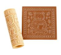 Clay Texture Roller - Embossing Tool for Pottery | Wooden Roller with Carved Pattern, Smooth Grip Handle, Even Imprint Design, Ideal for Clay Dough Fondant Ceramic Art Decoration