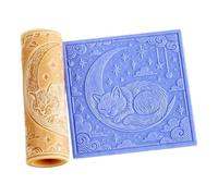 Clay Texture Roller - Embossing Tool for Pottery | Wooden Roller with Carved Pattern, Smooth Grip Handle, Even Imprint Design, Ideal for Clay Dough Fondant Ceramic Art Decoration