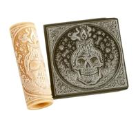 Clay Texture Roller, Patterned Pottery Tool for DIY Ceramics and Jewellery Making, Durable ABS Embossing Accessory for Teens and Art Students, Handheld Sculpting Supply for Home Studioand School