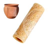 Clay Texture Roller, Patterned Pottery Tool for DIY Ceramics and Jewellery Making, Durable ABS Embossing Accessory for Teens and Art Students, Handheld Sculpting Supply for Home Studioand School