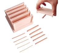 Clay Thickness Roller, Polymer Strip Guides, Precise Control Rolling Tool with Storage Base and 5 Size Options, Jewelry Making and DIY Craft Tool for Artists Crafters Decoration Projects