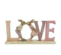Clayre & Eef Decorazione coniglio 19 x 3 x 9 cm rosa 6PR3289