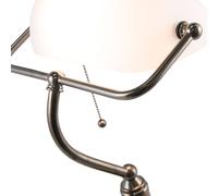 Clayre&Eef Lampada da scrivania 5100W con vetro bianco Clayre&Eef