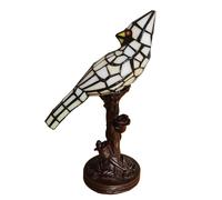 Clayre&Eef Lampada da tavolo 5LL-6102N uccello, crema tiffany Clayre&Eef