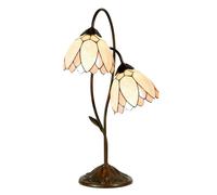 Clayre&Eef Lampada da tavolo Liliana a 2 luci -Tiffany Clayre&Eef