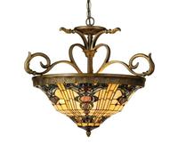 Clayre&Eef Lampadario Anthia 2 in stile Tiffany Clayre&Eef