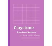 CLAYSTONE Graph Paper Notebook: 8.5x11 Inch Extra-Large 1-Inch Grid Squares | Grid Paper Pad with 100 Light Gray Quadrille Ruled Pages |Big Squares ... Note-Taking Quilting Patterns, & Bold Design