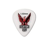 Clayton Acetal Polymer STANDARD Picks (12-pack) 0.80 mm white