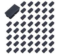 ClAZTyict 160 PZ Inserti per Tappi Rettangolari nel Plastica Nera Inserti 20Mm X 40Mm