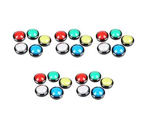 ClAZTyict 25X Buttons 60mm Dome Pulsante LED da 2,36 Pollici con Micro-Interruttore per Console per Videogiochi Machine
