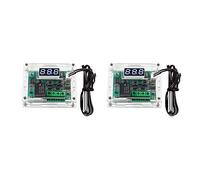 ClAZTyict 2X W1209 Scheda di Controllo Della Temperatura Digitale DC 12V -50-110°C Interruttore Elettronico del Modulo di Controllo Della Temperatura Della Temperatura (Confezione da 1)