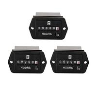 ClAZTyict 3X DC10V-80V Contaore Meccanico - Contaore per Motore Generatore Barca Automobili Motorcross Motore Camion Trattore