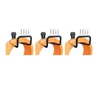 ClAZTyict 3X Supporto da Parete per Tubo da Giardino, Gancio per Tubo 'Acqua di Servizio per Esterni, Avvolgitubo nel Metallo Portatubo Gancio per Tubo da Giardino