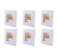 ClAZTyict 6X Muro Presa A Muro Porta Connessione Socket Con 2 Banana Jack Speaker