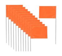 ClAZTyict Confezione 50 Bandiere di Segnalazione,Bandiere Arancioni Giardino 15x4x5 Pollici, Bandiere Segnaletiche, Bandiere per Prato, Bandiere per, Bandiere Paesaggistiche