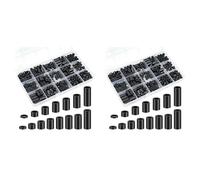 ClAZTyict Distanziatori nel Nylon, Kit Assortimento Rondelle Distanziatori nel Plastica, Distanziatori per per Presa Elettrica da 690 Pezzi, Distanziatore Rotondo Nero M3