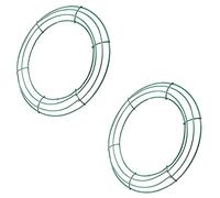 ClAZTyict Ghirlanda nel Filo Metallico da 14 Pollici Forma Ghirlanda Rotonda nel Metallo Forma Anelli per La Decorazione Domestica della Festa di Natale Confezione DIY da 2