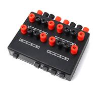ClAZTyict Mini 2-IN-4-OUT Selettore Audio Stereo Amplificatore Switcher Box Splitter per Altoparlanti SP-24B Selettore per Altoparlanti Durevole Facile da Installare Facile da Usare