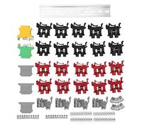 ClAZTyict Morsettiera Kit Morsetti DIN Rail + Blocchi di Terra + Rail nel Alluminio + Staffe Terminali + Cover Terminali + Kit Ponticelli