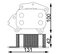 CLC 194 000S MAHLE Radiatore olio, Olio motore per CITROËN,FORD,PEUGEOT,VOLVO