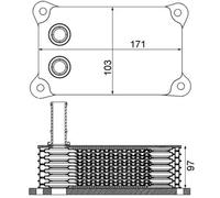 CLC 200 000S MAHLE Radiatore olio, Olio motore per FORD,LAND ROVER