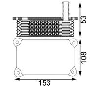 CLC 201 000S MAHLE Radiatore olio, Olio motore per FORD,JAGUAR