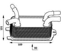 CLC 60 000P MAHLE Radiatore olio, Olio motore per FORD,VOLVO