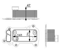 CLC 79 000P MAHLE Radiatore olio, Olio motore per BMW