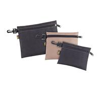 CLC Custom Leathercraft 1100 Buste di plastica multiuso con chiusura a cerniera con clip, confezione da 3