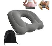 ClcIosis Cuscino per sedia gonfiabile, ortopedico, gonfiabile, cuscino per coccige, seduta lunga sulle sedie da ufficio, cuscino da viaggio portatile, per sedie a rotelle, (grigio)