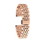 CLCLGOKKOH Cinturino For Orologio In Acciaio Inossidabile Massiccio For Uomo E Donna In Metallo A Sette Grani(D,16mmSeven beads)