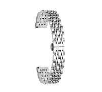 CLCLGOKKOH Cinturino For Orologio In Acciaio Inossidabile Massiccio For Uomo E Donna In Metallo A Sette Grani(E,16mmSeven beads)
