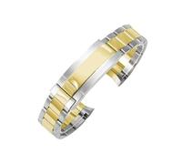 CLCLGOKKOH Cinturino for orologio in acciaio massiccio, cinturino in acciaio inossidabile, interfaccia curva 20 mm 21 mm(C,21mm)