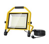 CLCXBSR 150W Lampada da Lavoro, Faro LED Esterno, 16500 Lumen, 6500K, Cavo di 5m, Impermeabile IP65, con Interruttore e Supporto Regolabile, Faretto da Cantiere/Interno/Esterno/Garage