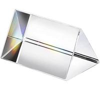 Cldaisy Mini prisma triangolare in vetro di cristallo, creatore arcobaleno per l'apprendimento dello spettro di rifrazione della luce, fotografia scienza fisica insegnamento Prop (5 cm)