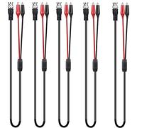 CLDIY BNC Double Alligator Clip Test Cable Probe Lead Oscilloscope Probes BNC to Alligator Clip 92 cm (5 pezzi