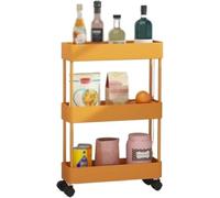 CLDPMT Kitchen Storage Rack Kitchen Rack Floor-to-ceiling Multi-layer Removable Gap Storage Rack Daily Household Space-saving Storage Rack Cookware Shelves(A 40.5x13.5x62cm)