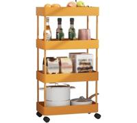 CLDPMT Kitchen Storage Rack Kitchen Rack Floor-to-ceiling Multi-layer Removable Gap Storage Rack Daily Household Space-saving Storage Rack Cookware Shelves(A 40.5x22.5x87cm)