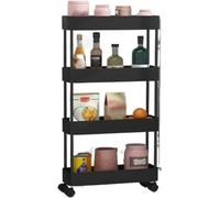 CLDPMT Kitchen Storage Rack Kitchen Rack Floor-to-ceiling Multi-layer Removable Gap Storage Rack Daily Household Space-saving Storage Rack Cookware Shelves(D 40.5x13.5x87cm)